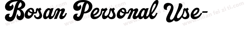Bosan Personal Use字体转换